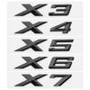 For BMW X1 X2 X3 X4 X5 X6 X7 GT Logo Emblem Rear Trunk Badge 3D ABS Chrome Black Car Sticker Decals Car Styling Accessories