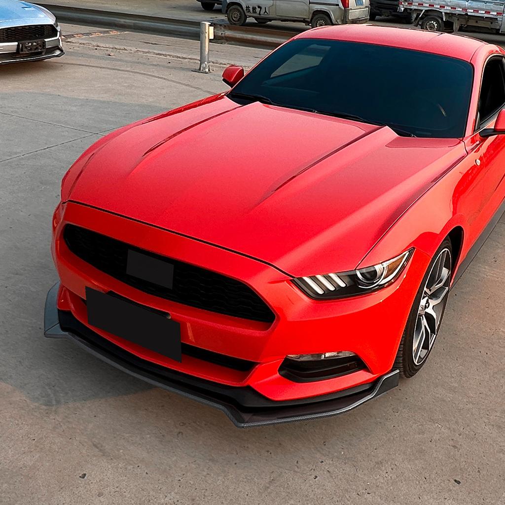 Car Front Bumper Lip Spoiler Diffuser Splitters Body Kit Aprons Cover Guard Trim For Ford Mustang MK6 2015 2016 2017