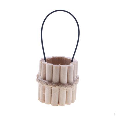 1/12 Dollhouse Wooden Buckets Decoration Scenery Supplies for Children