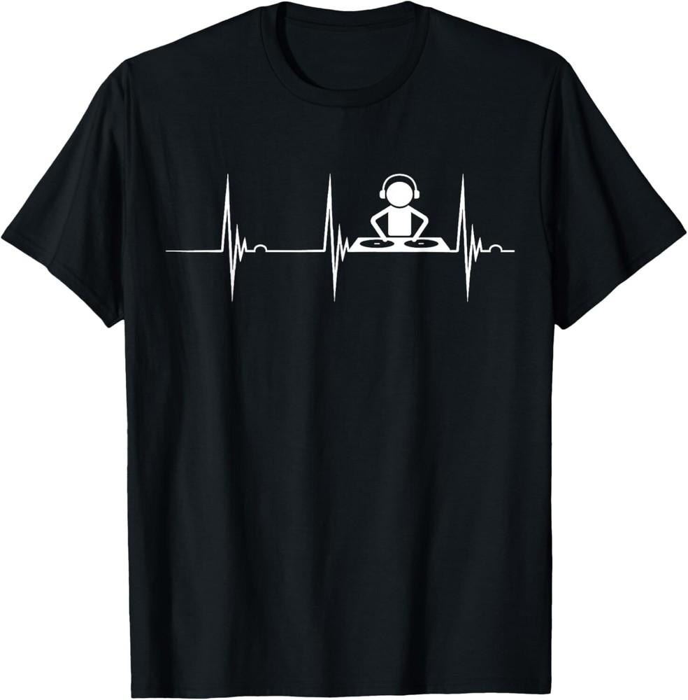 

Music Producer Disc Jockey Heartbeat ECG Pulse DJ Mixing Console Unisex T-Shirt 4XL