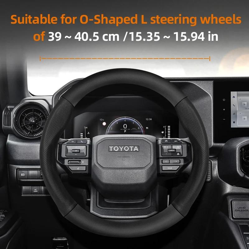 Nlzh6 For Toyota Carbon Fiber Texture Perforated Leather Steering Wheel Cover Chr Yaris Auris Corolla Rav4 Land Cruiser Prado Hilux