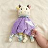 Baby Blanket with Teether , Sensory Plush Lovey , Bumpy Velvet Bib , Sleep Comfort Companion for Infant Boys Girls