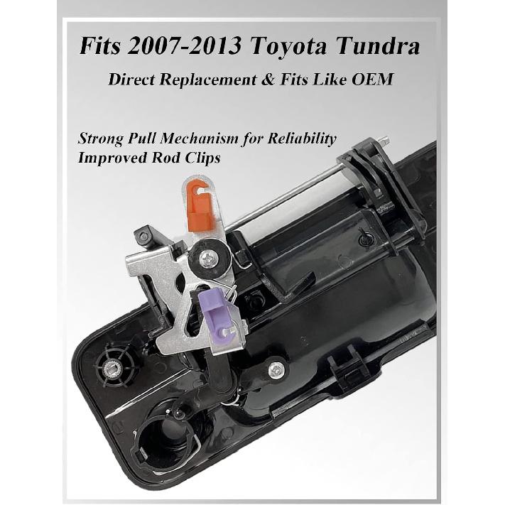SYOAUTO Tailgate Handle For 2007-2013 Toyota Tundra Liftgate Latch Handle With Keyhole Replaces# 69090-0C040, 690900C040, 81213