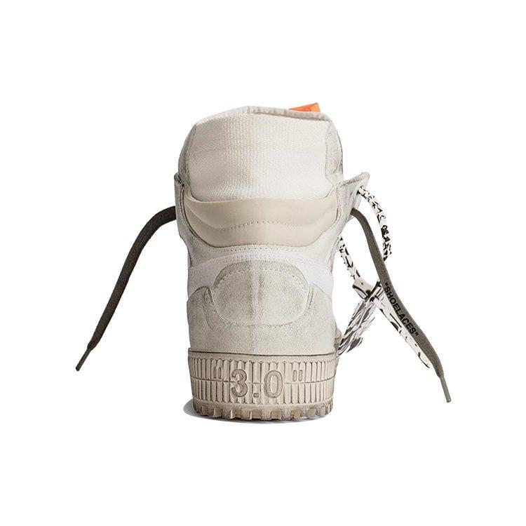 OFF WHITE Off Court 3.0 Distressed High Top Skateboard Shoes Men's White Orange OMIA065E20LEA0020303