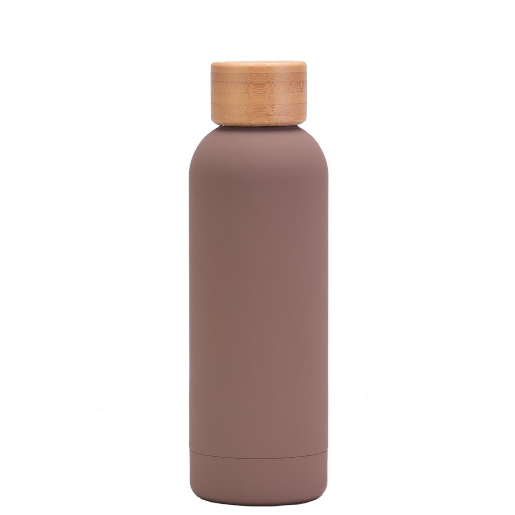 304 Stainless Steel Thermos Cup Matte Outdoor Water Cup Bamboo Cover Retro High-Value Water Cup