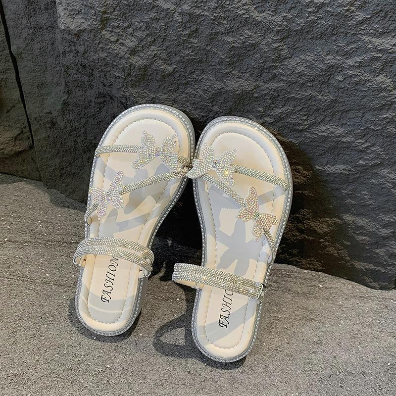 Roman sandals women's summer 2025 explosion fairy style temperament French style with skirt slippers women wear beach shoes