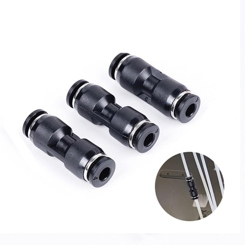 Schwarzer PU4 Rohrverbinder Rohrverbinder Pneumatisches Zufuhrrohr Verlängerungsstück Für PTFE-Rohre In 3D-Druckern