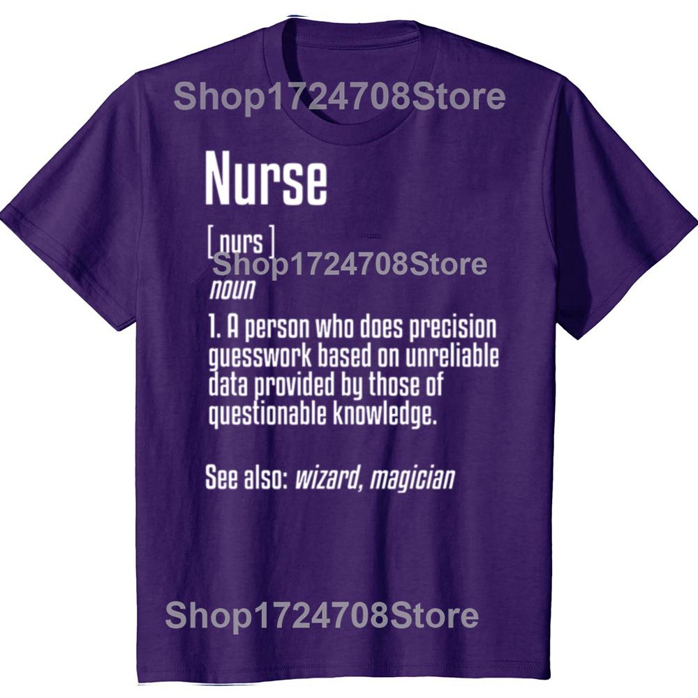 Nurse Definition T Shirt Funny Cute Nurses Week Gift Tshirt Printing Brand Man Tops Shirts Printing Cotton Short Sleeve Clothes