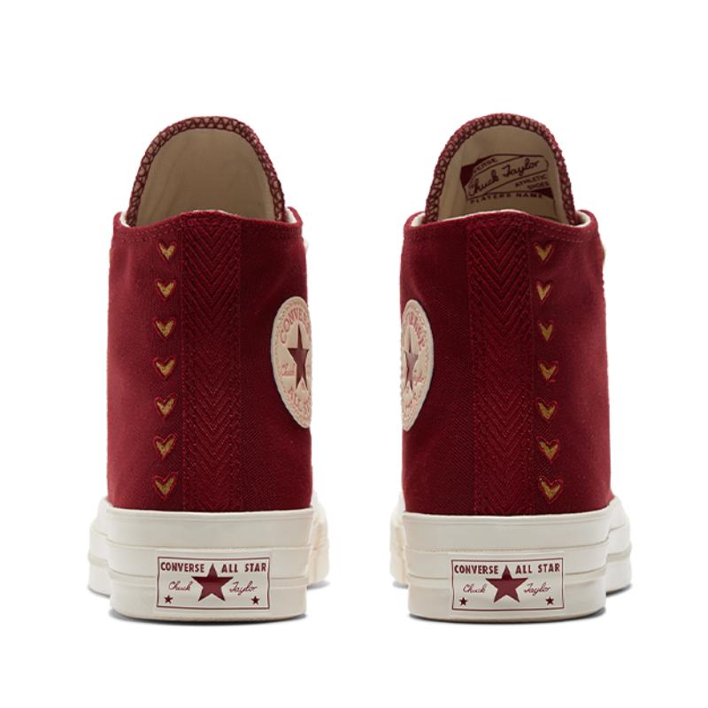 Converse Chuck Taylor All Star 1970s Trendy Versatile High Top Canvas Shoes Women's Red