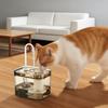 Pet Water Fountain 1.5L Auto Filter Transparent Cat Drinker USB Recirculate Filtering Water Dispenser with Pump Pet Drinking
