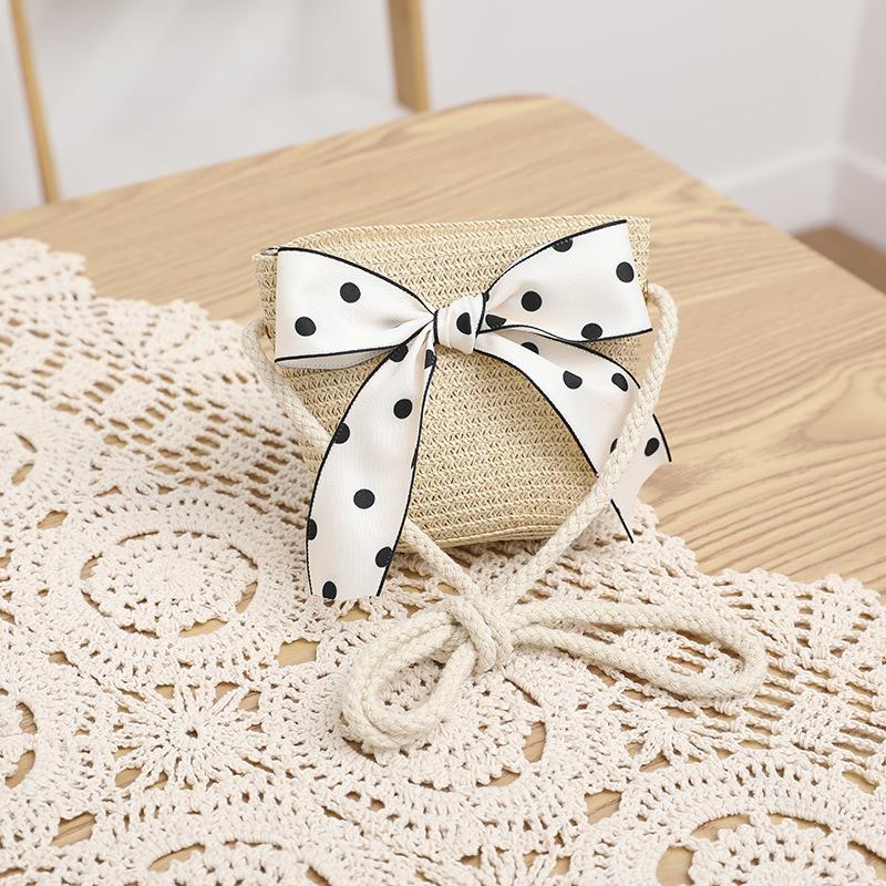 Children's sun hat children's summer new straw hat sub bag set baby sun protection beach hat sun bucket hat