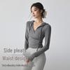 Women's V-Neck Hooded Long Sleeve Yoga & Training Top