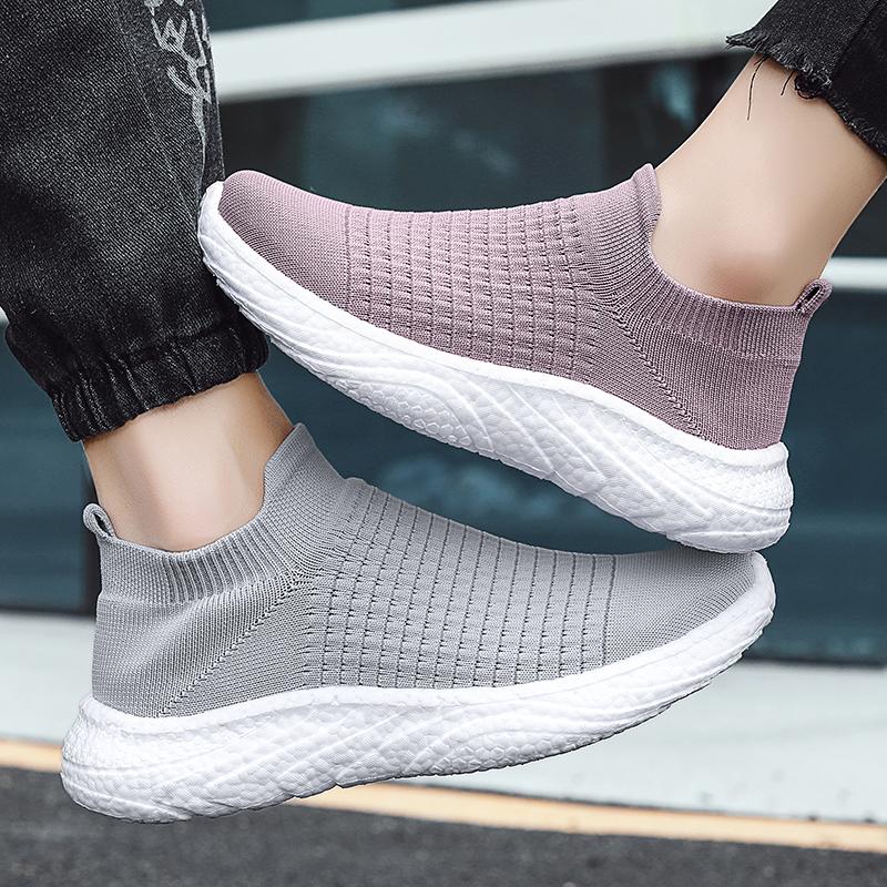 fashion Women's Sneakers Fashion Mesh Shoes Breathable Outdoor Thick Sole Lightweight Couple Casual Running Sports Vulcanized Shoes Man