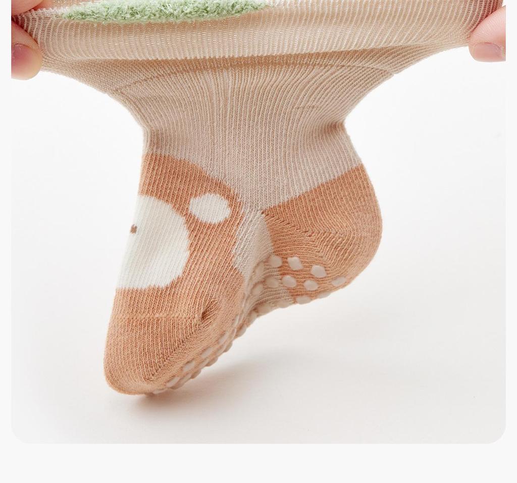Baby Non-Slip Cartoon Cotton Socks for Newborns - Warm, Cold-Proof Walking Socks for Spring, Autumn, and Winter
