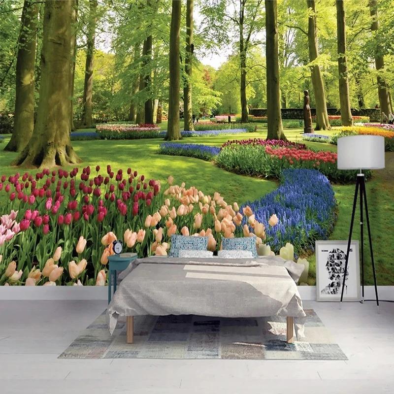 Modern Fashion Wallpaper Park Nature Scenery Mural Living Room Hotel Background Wall Murals Decor