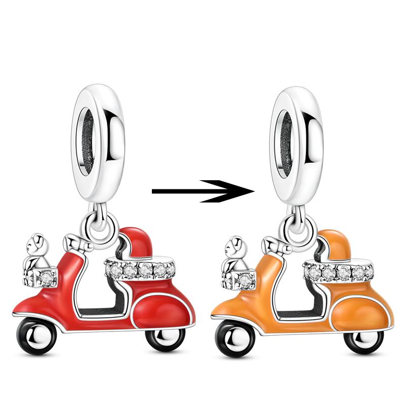 Charms 925 Silver Electric Vehicle Tree of Life Bead Pendant Jewelry Fit Original Bracelet For Women DIY Party Gifts