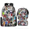 Luxury Novelty Peculiar Cool Skibidi Toilet 3D Print 3pcs/Set Pupil School Bags Laptop Daypack Backpack Lunch Bag Pencil Case