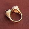 Classic Exquisite Colored Zircon Open Women's Pure Copper Ring Jewelry