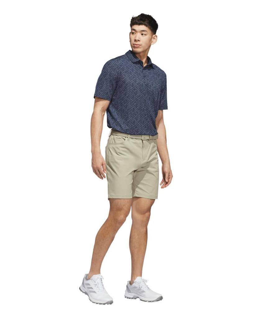 Golf CLIMACOOL Trigon Pattern Mesh Shirt for [Adidas Golf] Short-Sleeve Men, Black/Carbon