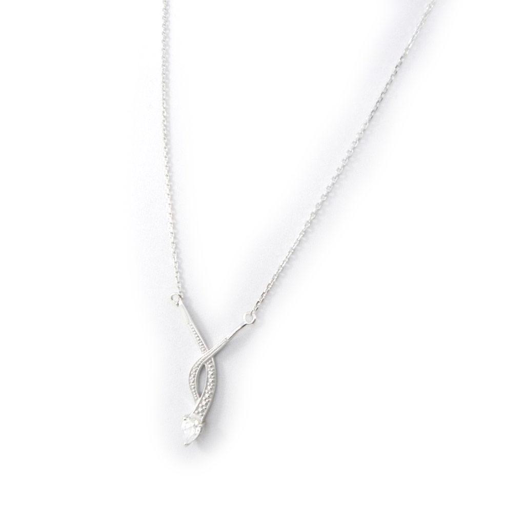 Les Trésors De Lily [D6730] - Collier Argent 'Tentation' Blanc argenté (rhodié) - 3 cm