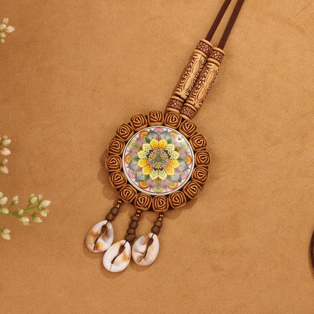 Bohemian Ethnic Retro Necklace, Sweater Chain, Tassel Pendant, European and American Bright and Fashionable Accessories