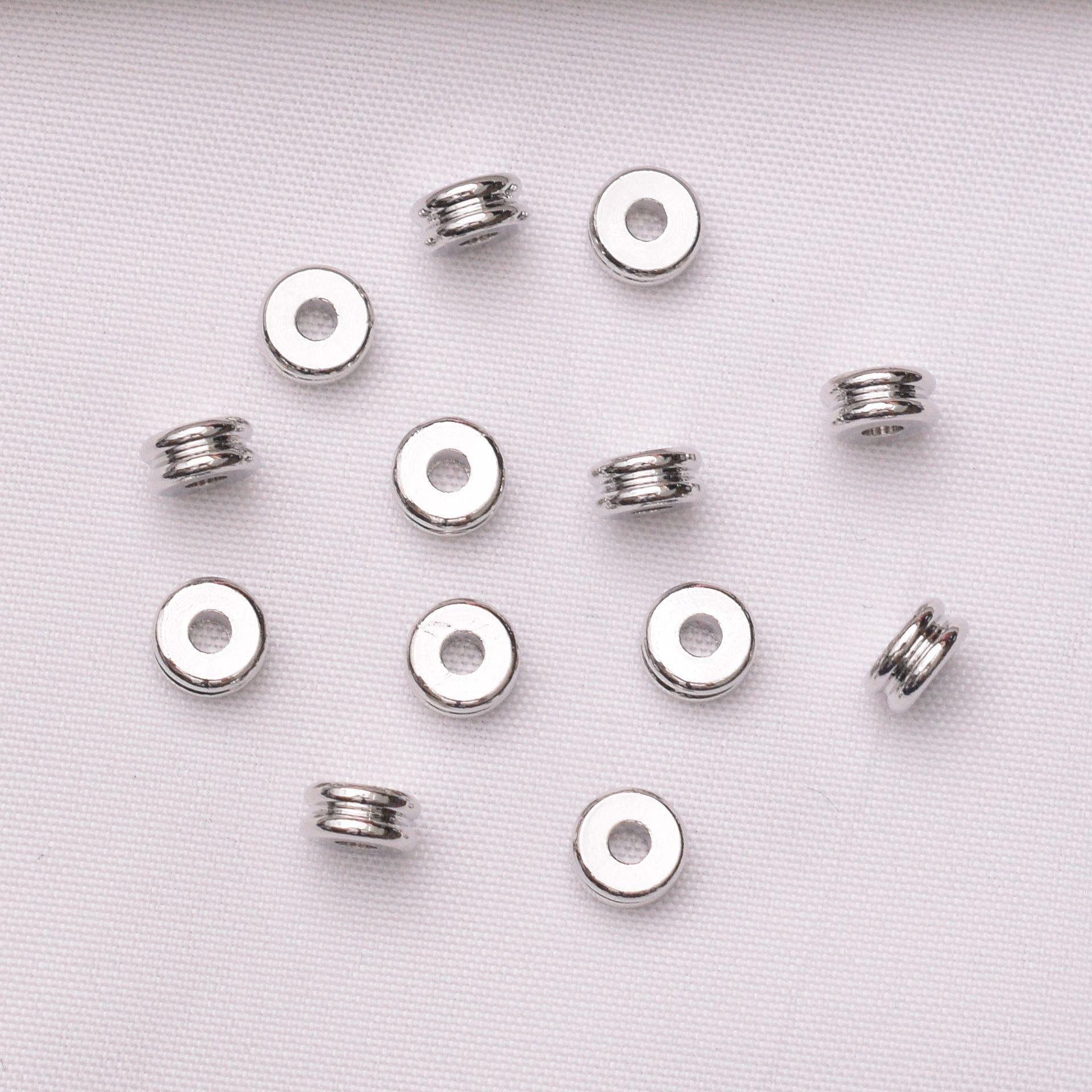 

100 шт. 18-каратного золота, двухслойная, сохраняющая цвет, гладкая, разделительная прокладка для бусин, аксессуары для бижутерии ручной работы, разделительная прокладка из бисера