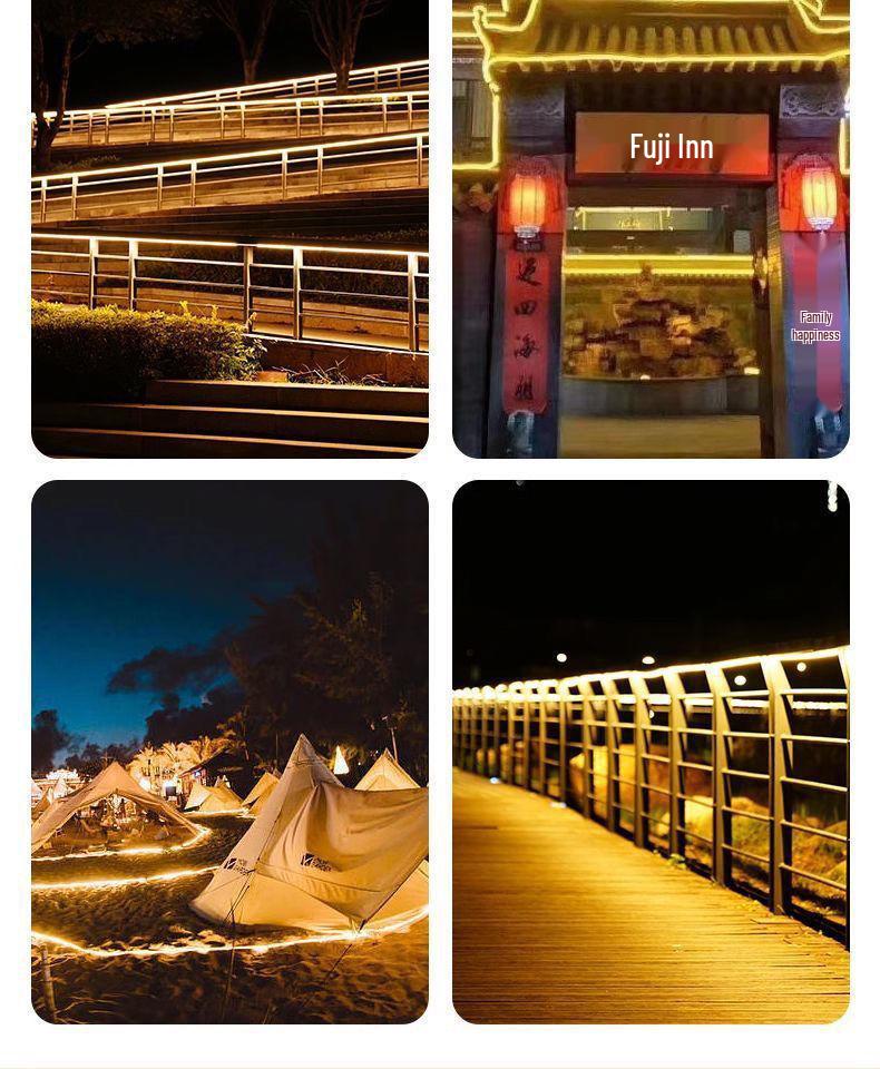 Super Bright Waterproof Solar COB LED Strip Light for Outdoor Garden Decoration