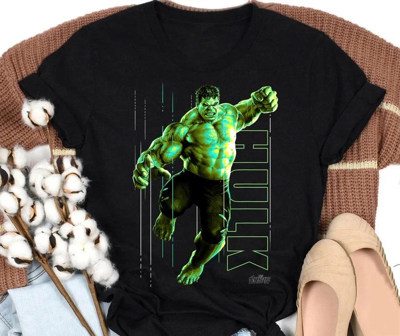 Infinity War Incredible Hulk Jump Black Tshirt S