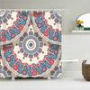 3D Indian Bohemia Print Shower Curtain With Hooks Nordic Style Bohemian Style Mandala Waterproof Fabric Home Bathroom Curtains