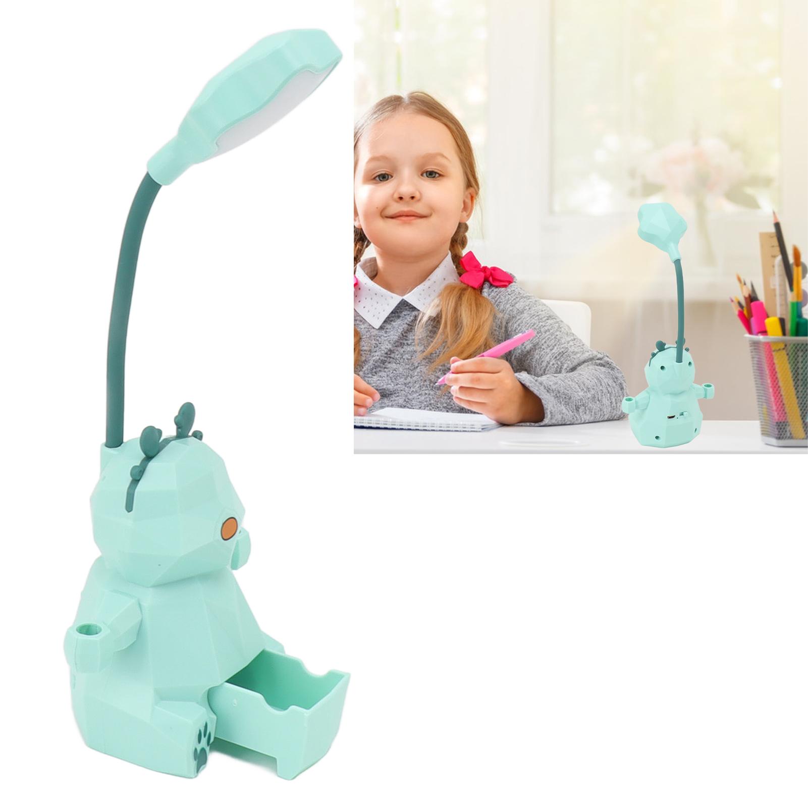 

Cartoon Desk LED Light Eye USB Portable 2 Modes Night Lamp with Pen Storage Box for Studying Rding