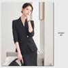 Women's Black Professional Two-Piece Suit Set: Jacket & Skirt - Ideal for Spring & Autumn