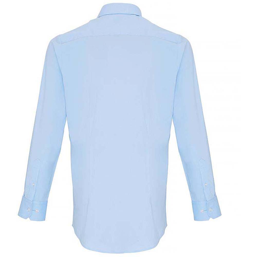Premier Mens Stretch Fit Poplin Long Sleeve Shirt