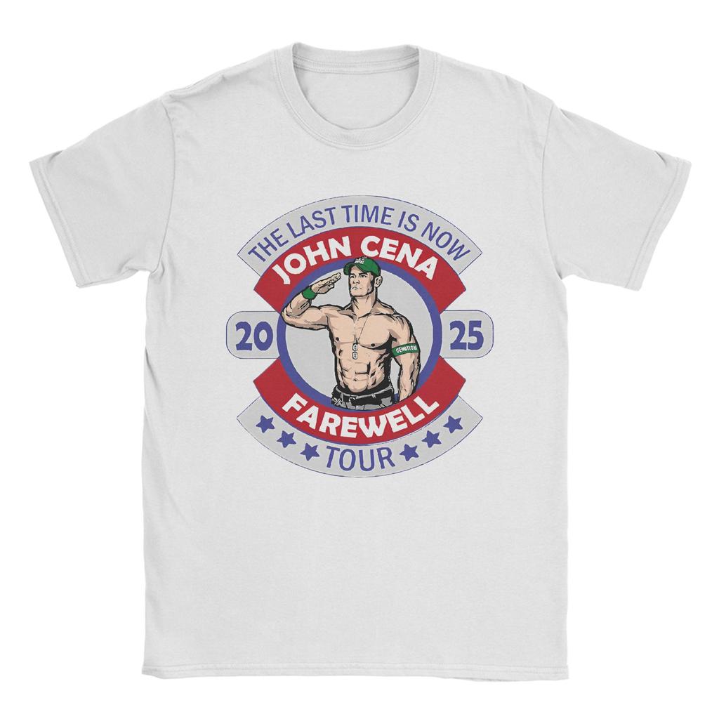 John Wrestling Cena Farewell Tour 2025 T-Shirt Men UCME Casual 100% Cotton Tee Round Collar Short Sleeve T Shirt 4XL 5XL 6XL Top