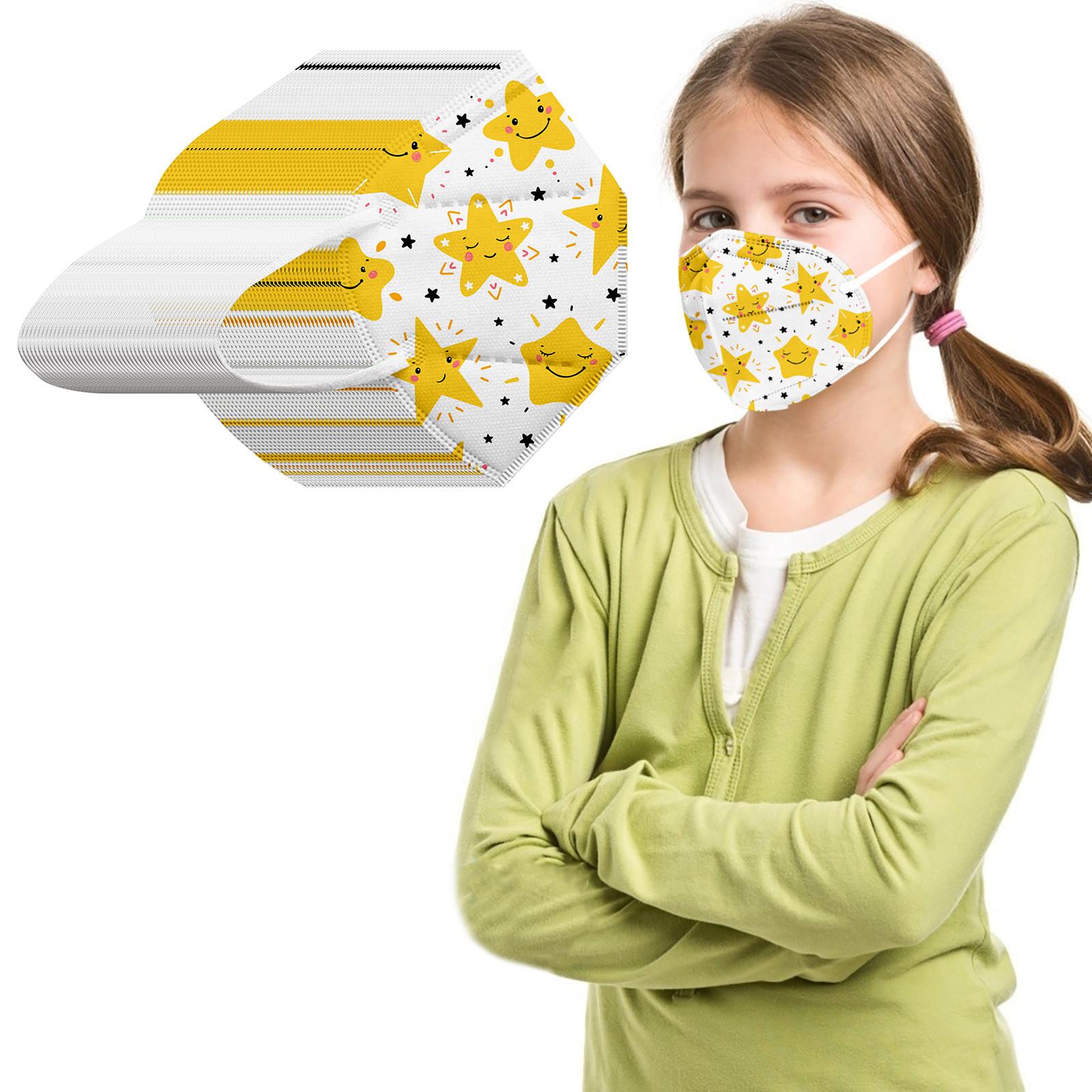 

Children s Fruit Series Printed Face Mask 5-layer Daily Protective Breathable Face Mask жовтий