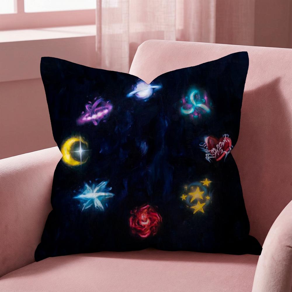 S-Saiko S-Sakura Spanish Cushion Cover Multi-Scene Pillow Cover for Home & Car - Reversible, Soft & Durable for Daily Use
