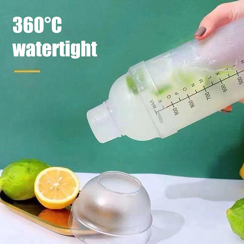 500/700/1000ml Shaker per Cocktail in Resina PC Shaker Manuale per Martini con Graduazioni Tazza per Tè al Latte Barware Bottiglia Shaker per Bevande Mixer