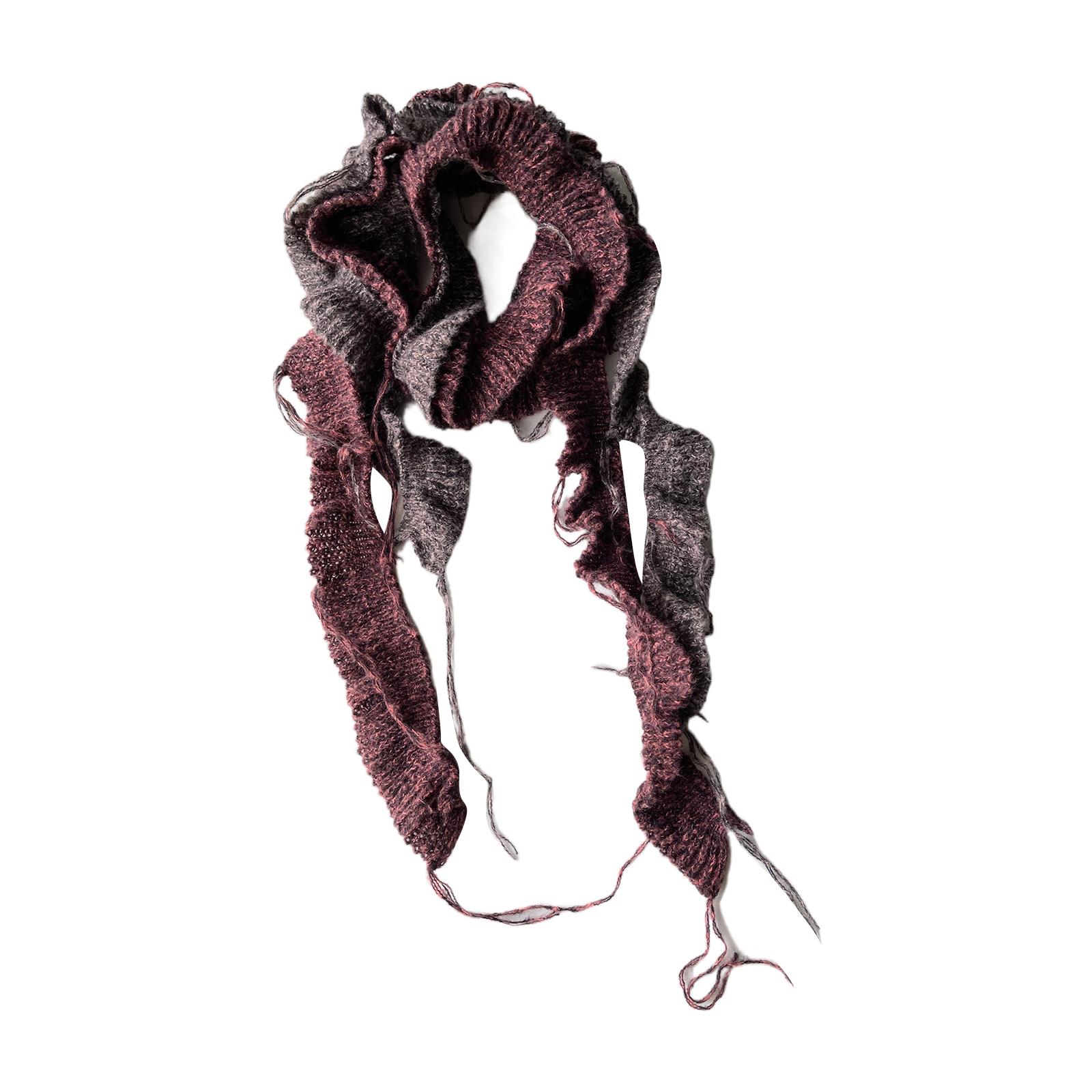 

Рюшевый шарф для женщин Длинный узкий пояс Галстук Шейный платок Y2K Девушки Реквизит для фото Длинный шейный платок Узкий шарф 2