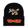 Jerry And Tom Cartoon Print Knitted Hat Hip Hop Cap Outdoor Fashion Gift Unisex