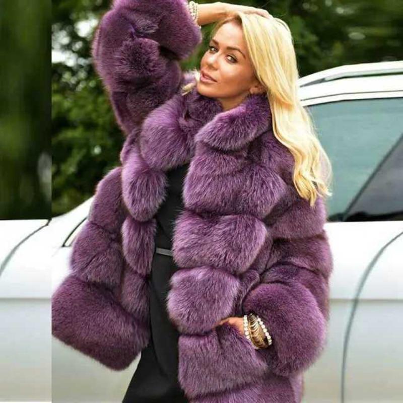 Fur autumn/winter coats with a faux