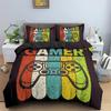 Soft Game Twin Full Queen King Bedding Set Microfiber Gamepad Controller Print Duvet Cover Set Boys Video Games Comforter Cover