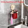 Plastic Suction Cup Toothbrush Holder And Cup Set For Bathroom Organization