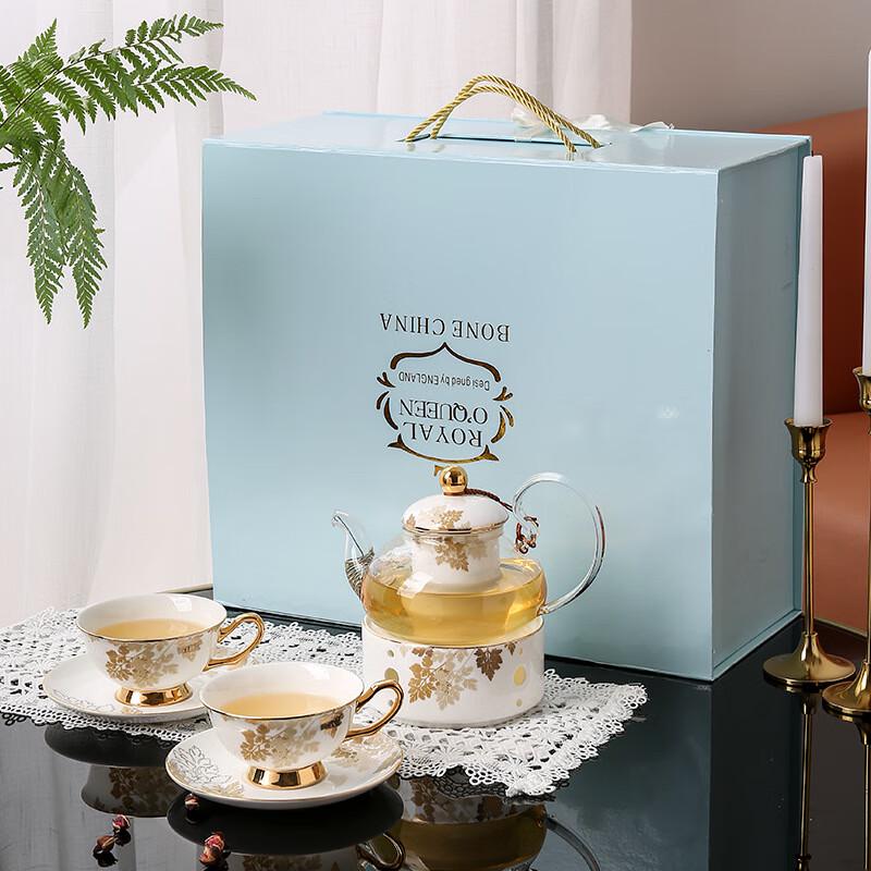 Changbaosen Light Luxury Golden Autumn Love Tea Set