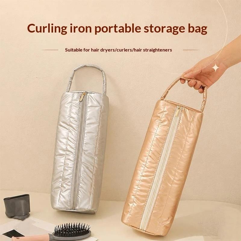 Soft Quilting Cotton Hair Dryer Storage Bag Large Capacity Dustproof Carrying Case With Handle Curler Storage Bags