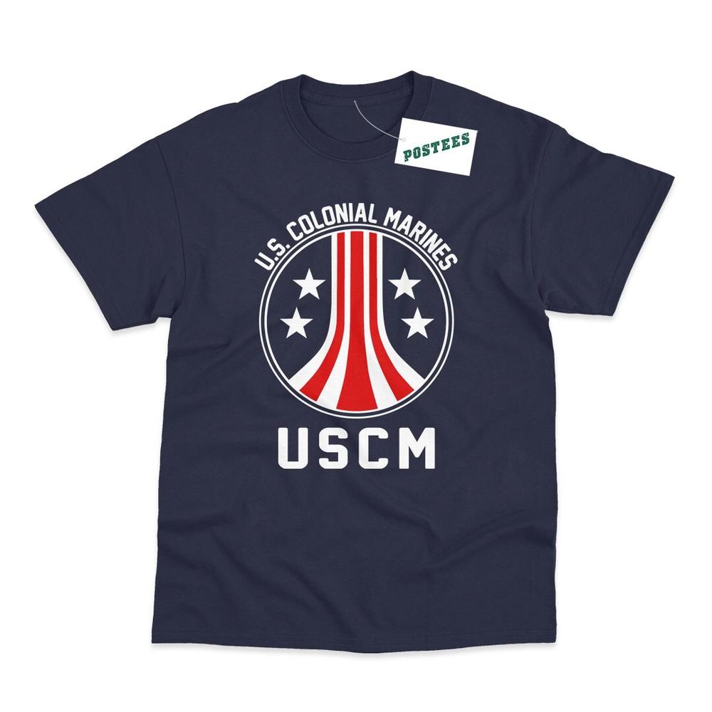 

US Colonial Marines USCM Inspired by Alien Printed T-Shirt S