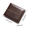 Men's Leather Short Wallet First Layer Cowhide Retro Leather Handbag Men's Anti-theft Card Bag