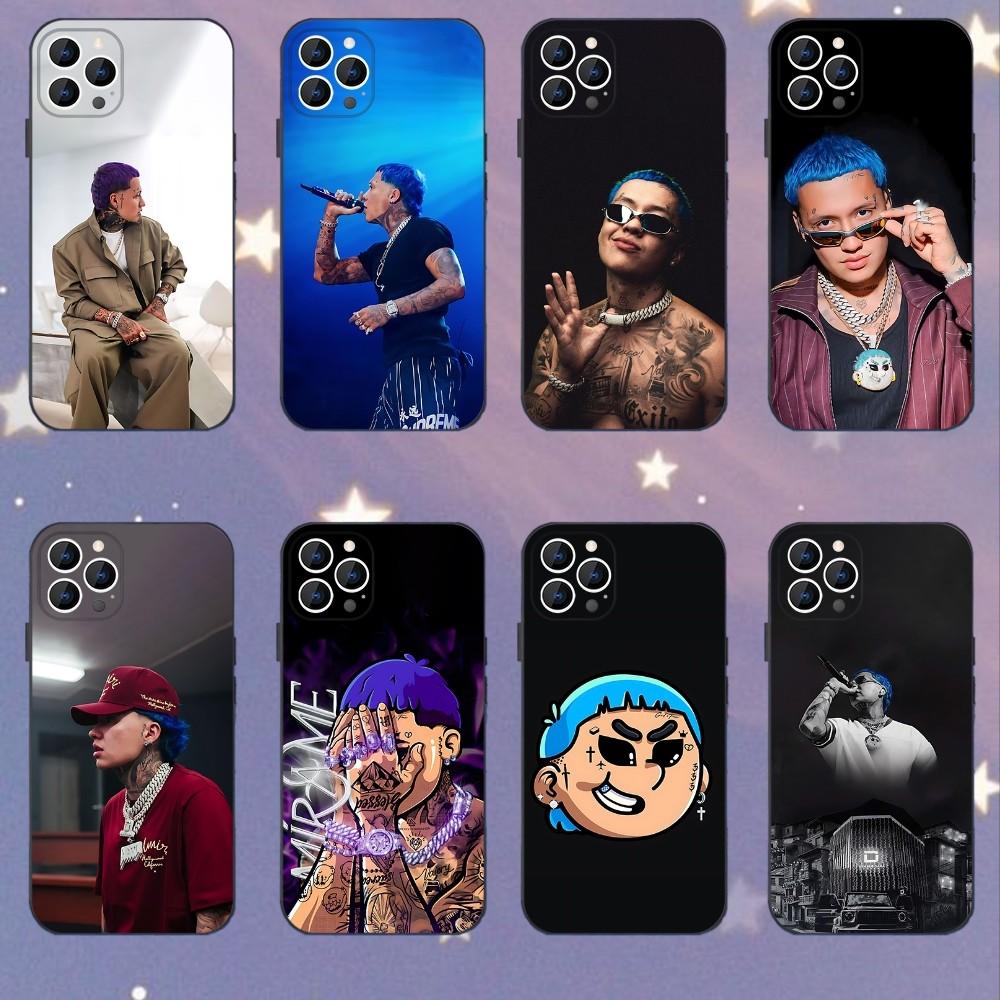 Blessd Cantante Rapper Phone Case For iPhone 16,15,14,13,12,11,Mini,Pro,SE,MAX White Matte Shockproof Cover