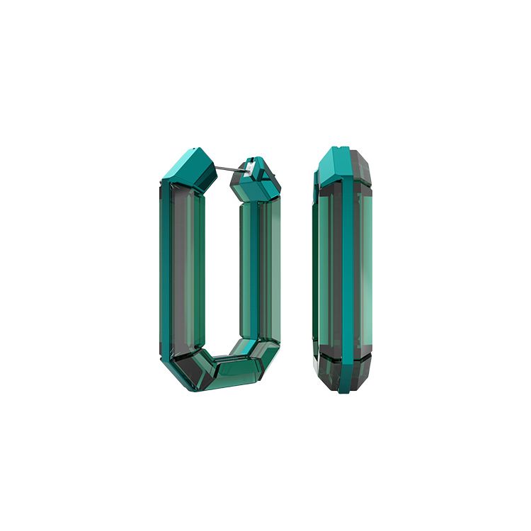 Swarovski Lucent Large Hoop Earrings Women earrings Green 5633953 Green,F