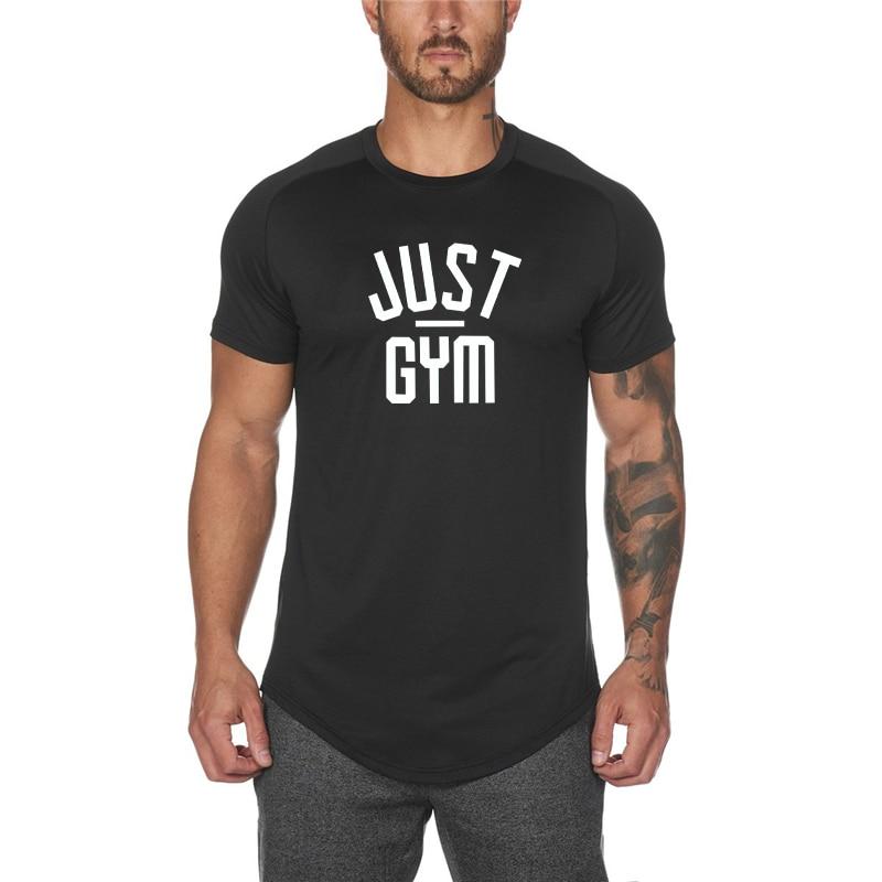 

Делай работу новый бренд спортзал хип-хоп уличные тренировки мода ежедневный бодибилдинг фитнес принт облегающий короткий рукав футболка XXL чёрный