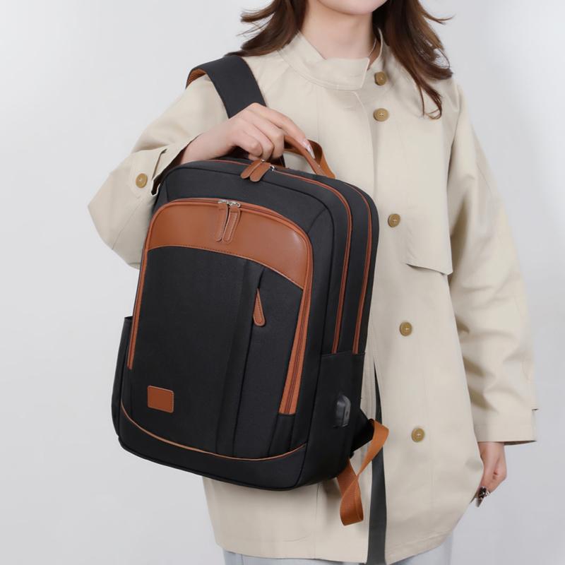 Unisex Large Capacity Laptop Backpack – Lightweight & Stylish Carry-On Bag for Business Trips & Commute