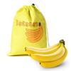 Banana Storage Bag Drawstring Closure Aluminum Lining Easy to Clean Multi-purpose Reusable Fruit Vegetable Protective Bag